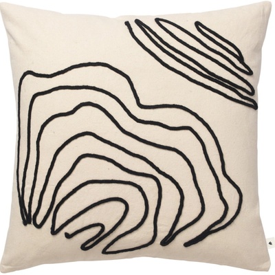 Ferm Living Polštář z organické bavlny Jot Natural krémová 50x50