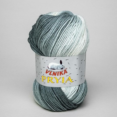 Pletací příze Vlnika PRYIA 103 hnědo-růžová, melírovaná, 100g/245m