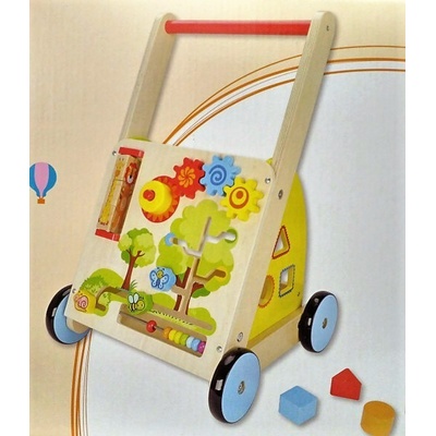 KidLand Dřevěné interaktivní chodítko – Zboží Mobilmania
