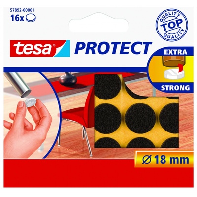 tesa® Protect Plstěné samolepicí podložky Barva: hnědá, Rozměr: 100 mm : 80 mm, Doplňující informace: obdélník, k nastříhání – Zbozi.Blesk.cz