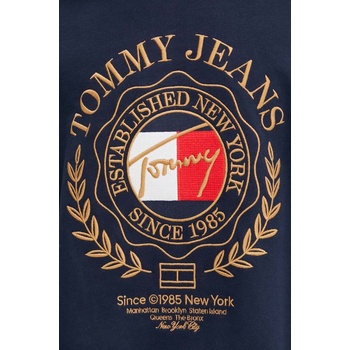 Tommy Hilfiger Памучен суичър Tommy Jeans в тъмносиньо с апликация DM0DM19243 (DM0DM19243)