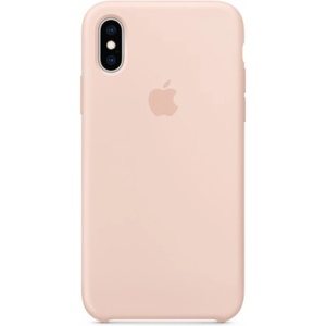 Apple Оригинален силиконов калъф iphone xs mtf82zm/a Розов
