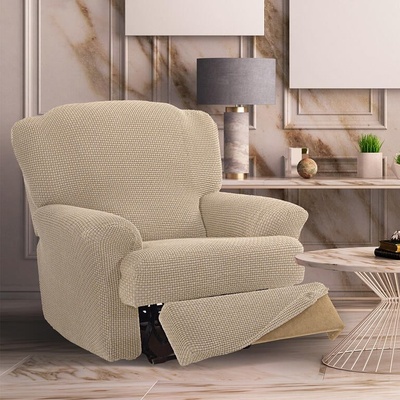 Nueva Textura strečový potah na relaxační křeslo Niagara smetanový 70 - 90 cm