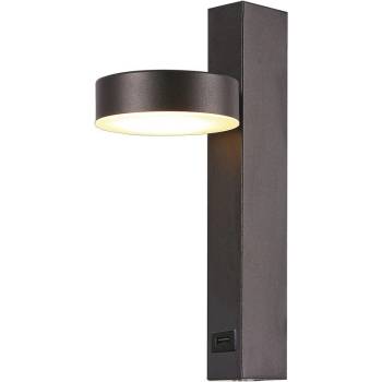 V-TAC 8w led Аплик с usb 3000k Черно Тяло - 23405 (23405)