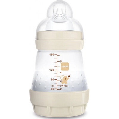 Mam Anti Colic antikoliková láhev na krmení silikon jemná savička bílá 160 ml
