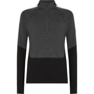 Icebreaker Мъжко мериносово термобельо Icebreaker Merino 200 Oasis+ L/S Half Zip Hoodie Merino base layer - Black / Jet Heather / Undyed / CB (015-2293-0213)