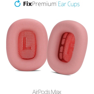 FixPremium náhradné náušníky pre Apple AirPods Max (Fabric) červená