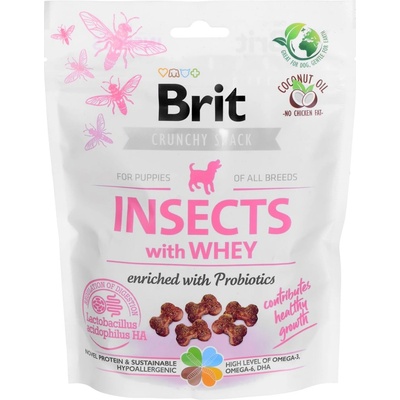 Brit Care Dog Crunchy Cracker Puppy Insects with Whey enriched with Probiotics 200 g