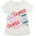 GUESS Бяла тениска с къс ръкав с цветни надписи отпред за момиче Guess