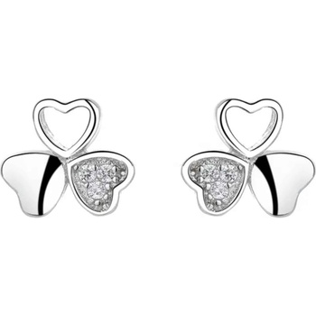 Silenti Jewelry Сребърни обеци "Трилистна Детелина