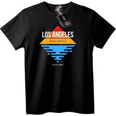 NOONEBRAND Тениска Los Angeles Големи Вълни - M, Black