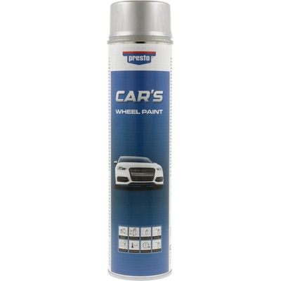 Presto Cars farba v spreji na disky kolies 600 ml strieborný lesklý