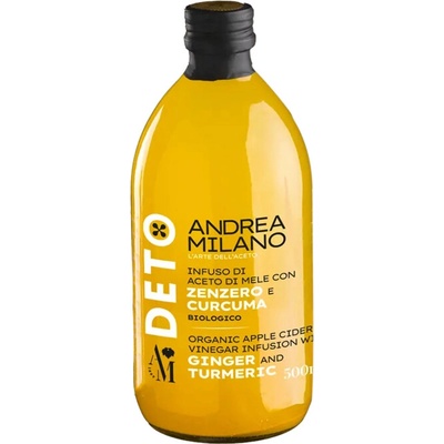 ANDREA MILANO Jablčný ocot so zázvorom a kurkumou BIO 500 ml