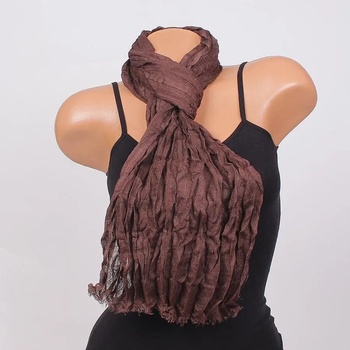 Image 1 of Стилен дамски шал в тъмнокафяво