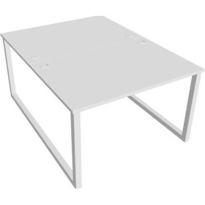 Hobis Pracovný stôl UNI O, 120x75,5x160 cm, biela/biela