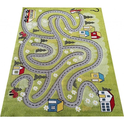 Makro Abra Uličky Color Kids 02 Cesta Domy zelený