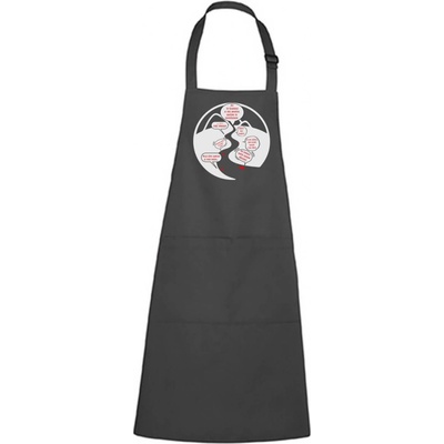 Dobrý triko Zástěra s potiskem Na řece Antracitová