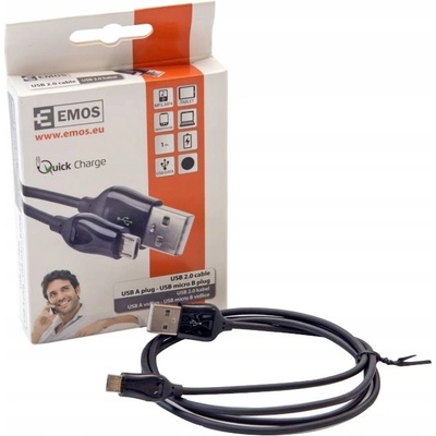 Emos SM7004B USB 2.0 A/M - micro B/M, 1m, černý