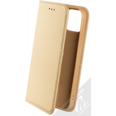 Pouzdro 1Mcz Magnet Book Color Apple iPhone 13 Pro zlaté