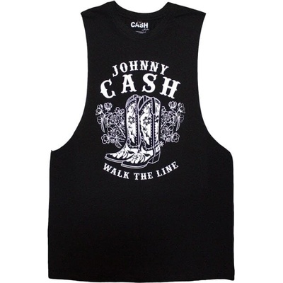 Johnny Cash Walk The Line Boots Black XL Риза (JCVEST26MB04)