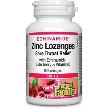 Natural Factors Ехинамид® Цинк за смучене + Ехинацея, Черен бъз и витамин С 60 таблетки, с вкус на череша | Natural Factors (1689 NF)