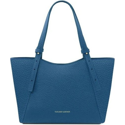 Tuscany Leather Kožená shopper kabelka Libra denim 2580 1 142