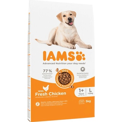 Iams For Vitality veľkých plemien s kuracím mäsom 5 kg