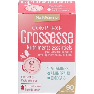 Nat&Form Complexe Grossesse Комплекс за бременни, 90 капсули, Nat&Form (026598 (GROSS_90))
