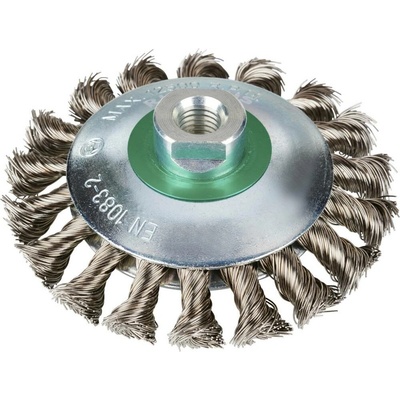 Rhodius RHODIUS EKBZ, 8 ks kužeľová kefa 115 x 15 x 20 x M14 mm, viazaná, TOPline, Made in Germany, na nerez, oceľ 35309