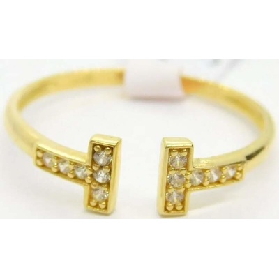 Klenoty Budín Dámský zlatý prsten se zirkony TT 34331