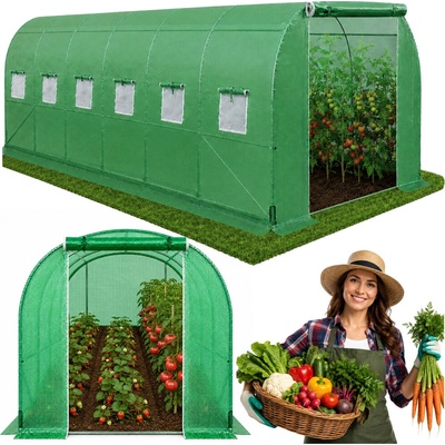 Tomido Zahradní fóliovník 12x3x2 m 36 m² rám 25 mm 29102