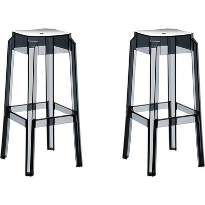 Design-Shop FOX Čierna transparent 2 ks