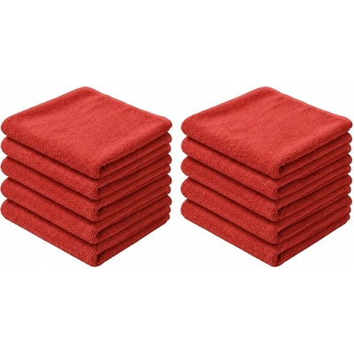 Top textil 10dílná sada školních ručníků Top 30 x 50 cm červená