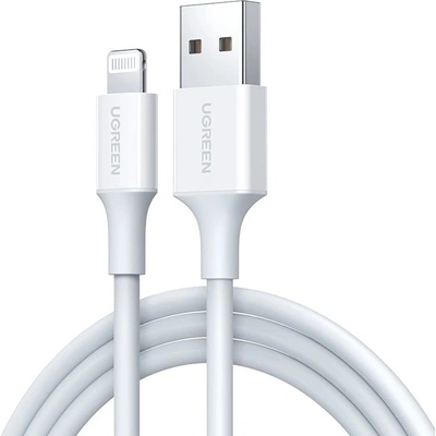 Кабел Ugreen US155, от USB A(м) към Lightning(м), 1.5m, бял (US155)