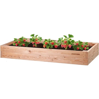 ATMOWOOD Prémiový vyvýšený záhon 200 x 100 x 28 cm hnědý