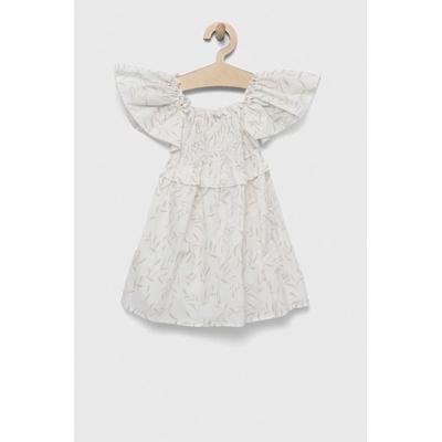 Birba&Trybeyond Детска памучна рокля Birba&Trybeyond в бяло къс модел разкроен модел (423.65594.00.104.128)