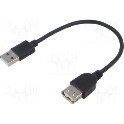 Akyga AK-USB-23 USB 2.0, USB A zásuvka, USB A vidlice, niklovaný, 0,15m