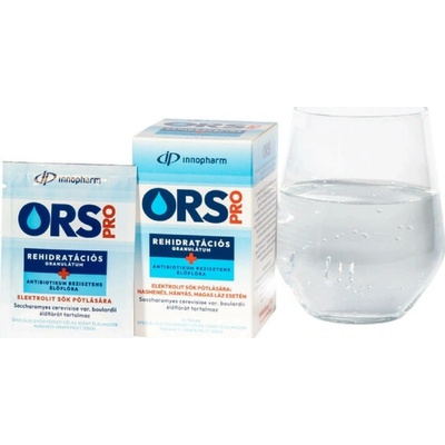 InnoPharma ORS PRO Perorálny rehydratačný granulát soľný + mikroflóra odolná voči ATB s pomarančovo-grapefruitovou príchuťou, vrecká 10 x 5,8 g 58 g