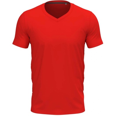 Stedman stretch-t v-neck st9610 / Мъжка еластична тениска с v-образно деколте - алено червена xl (st9610srexl)