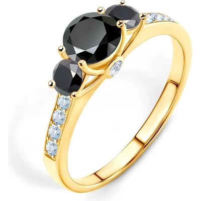 SAVICKI Годежен пръстен Dream: злато, черен диамант