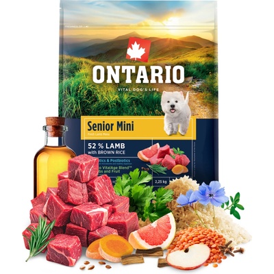 Ontario Senior Mini Lamb & Brown Rice 2,25 kg