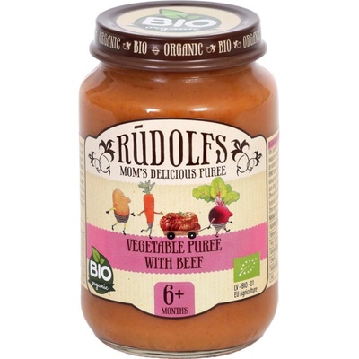 Rudolfs BIO zelenina s hovězím masem 190 g – Zboží Dáma