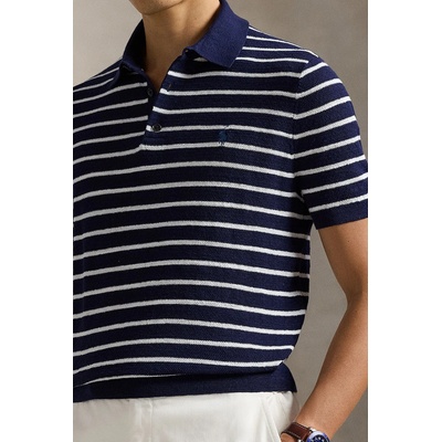 Ralph Lauren Тениска с яка с лен Polo Ralph Lauren (710B13894)