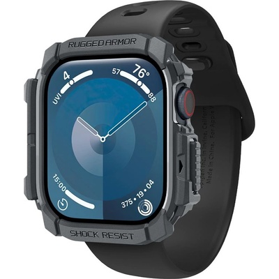 Spigen Удароустойчив TPU кейс за Apple Watch 10 46мм (2024) - Spigen Rugged Armor Case (тъмносив) (ACS08598)