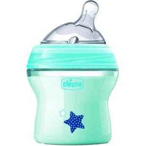 Chicco Бебешко шише Chicco Natural Feeling - Със силиконов биберон, 150 ml, за момче, асортимент (N0241) - ozone