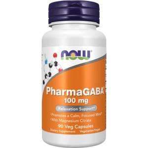 NOW PharmaGABA® 100 mg [90 капсули]