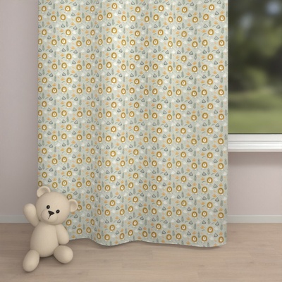 Biante Detský bavlnený záves Sandra SA-565 Levy na sivom 150x250 cm