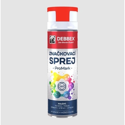 Debbex Promark značkovací sprej 500 ml červená