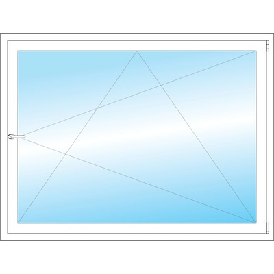 OKNA HNED Plastové okno 150x114 cm (1500x1140 mm) bílé otevíravé a sklopné pravé