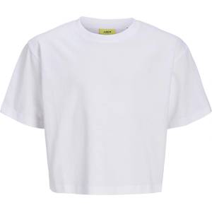 JJXX Тениска JJXX Kids Andrea Cotton Short-Sleeve Cropped T-Shirt - Bright White